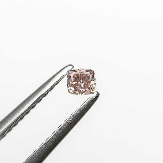 0.13ct 2.86x2.63x1.93mm GIA Fancy Orangy Pink Cushion Brilliant π¦πΊ 24101-01