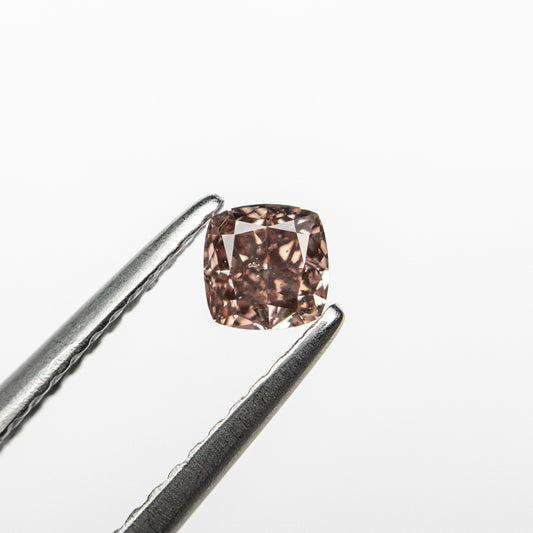 0.30ct 3.74x3.69x2.49mm GIA SI2 Fancy Deep Brownish Orangy Pink Cushion Brilliant π¦πΊ 24104-01