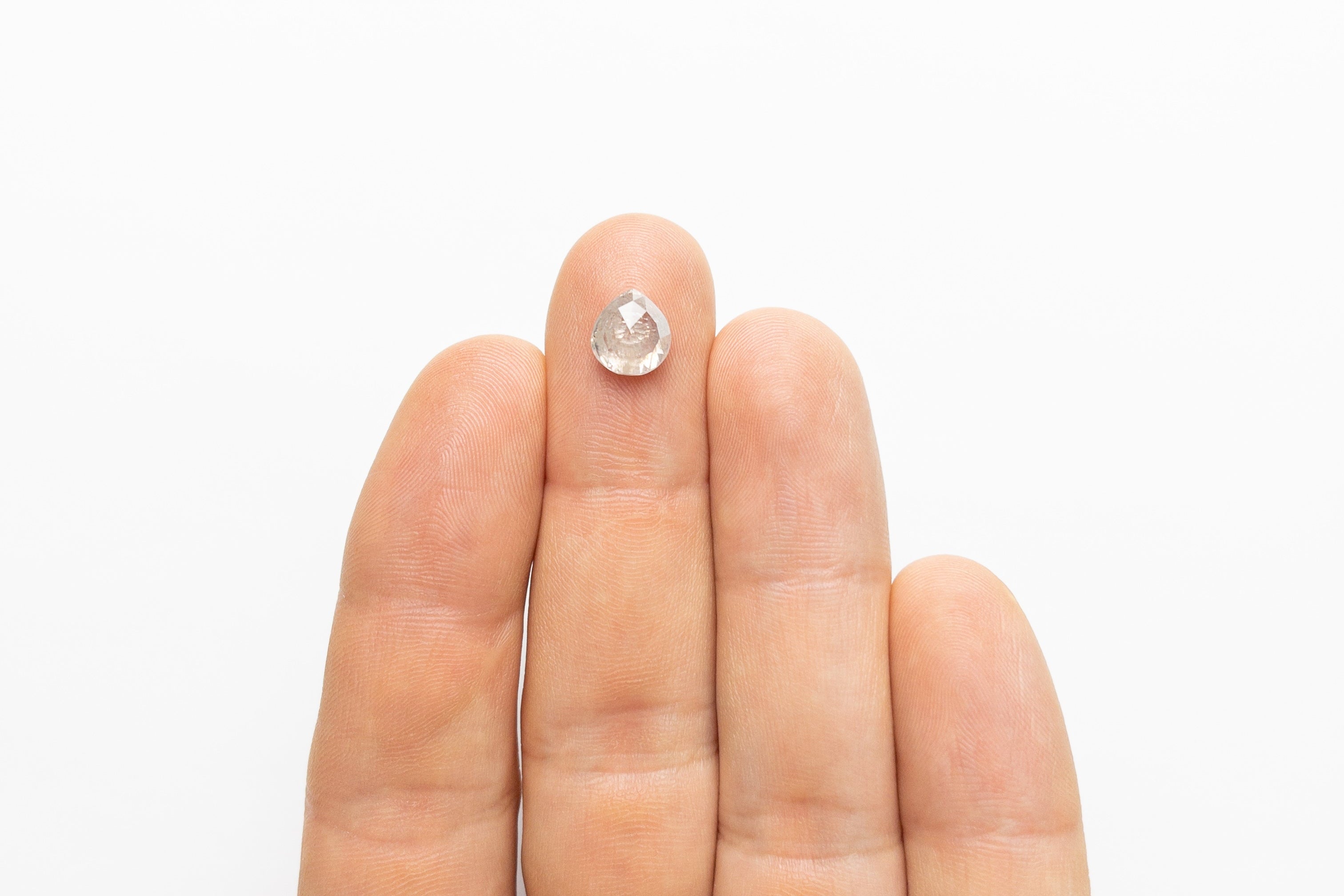 2.16ct 8.35x7.77x4.30mm Pear Double Cut 18455-03 - Misfit Diamonds