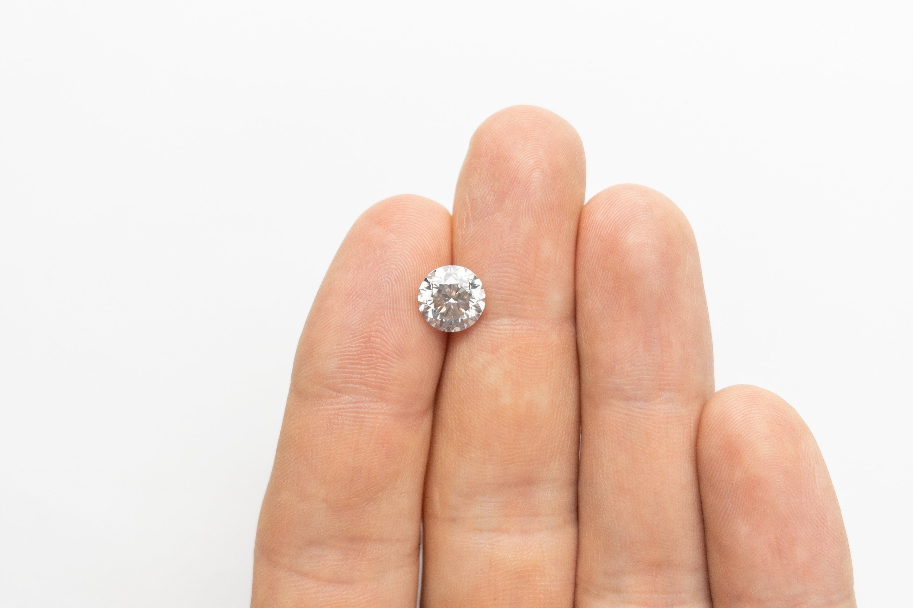 2.71ct 8.45x8.43x5.80mm SI2+ Fancy Grey Round Brilliant 18843-01 - Misfit Diamonds