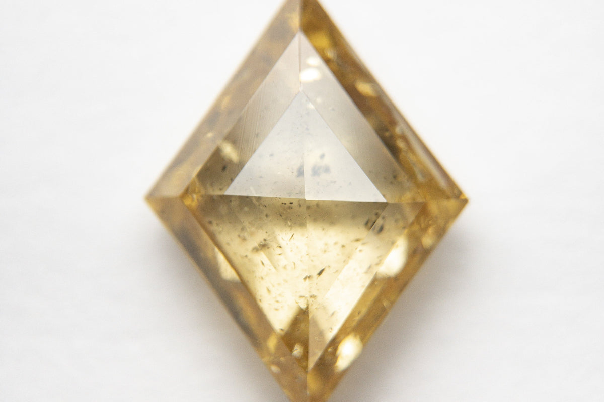 2.67ct 12.63x9.33x3.92mm Apricot (Fancy Orange-Yellow) Lozenge Rosecut 18857-01 - Misfit Diamonds