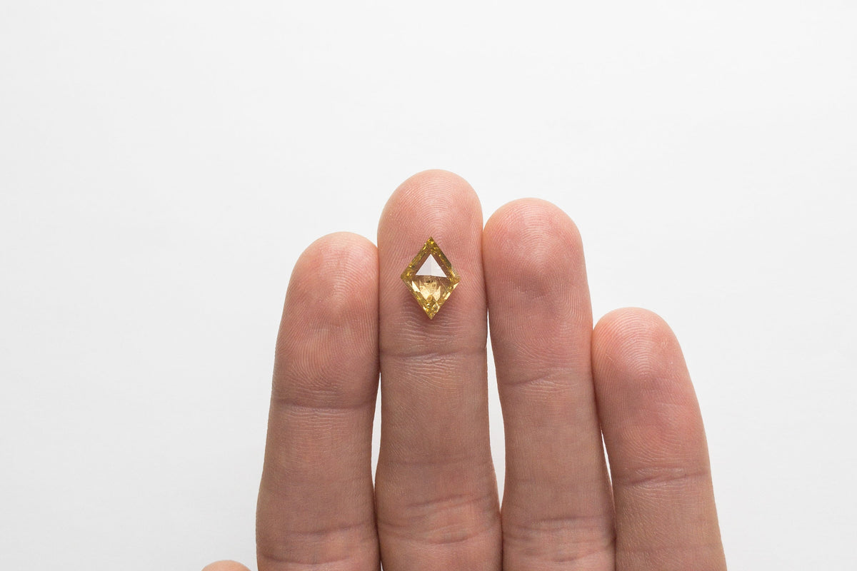 2.67ct 12.63x9.33x3.92mm Apricot (Fancy Orange-Yellow) Lozenge Rosecut 18857-01 - Misfit Diamonds
