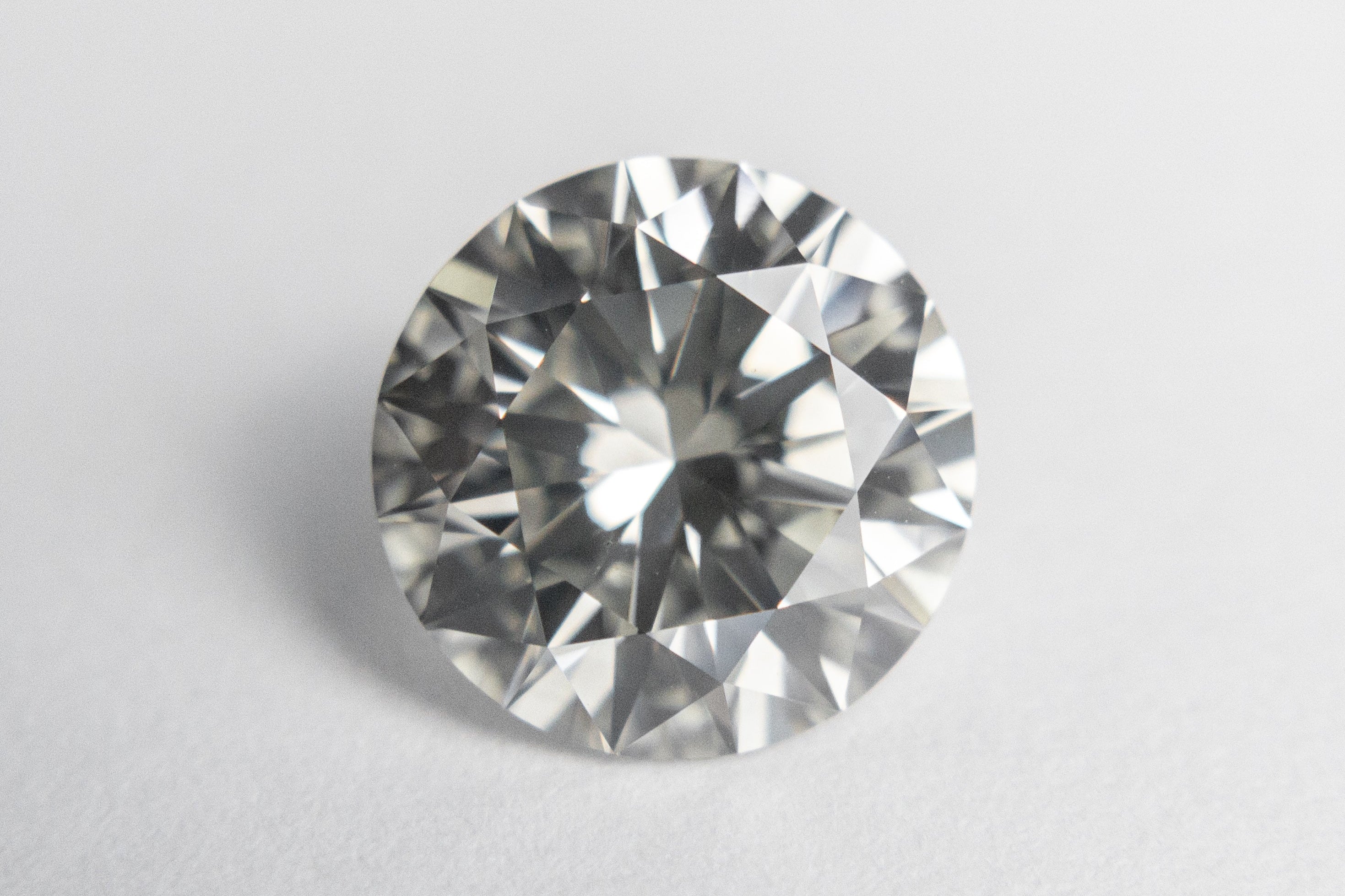 2.01ct 8.07x8.01x5.03mm GIA SI1 Fancy Grey Round Brilliant 18868-01 - Misfit Diamonds