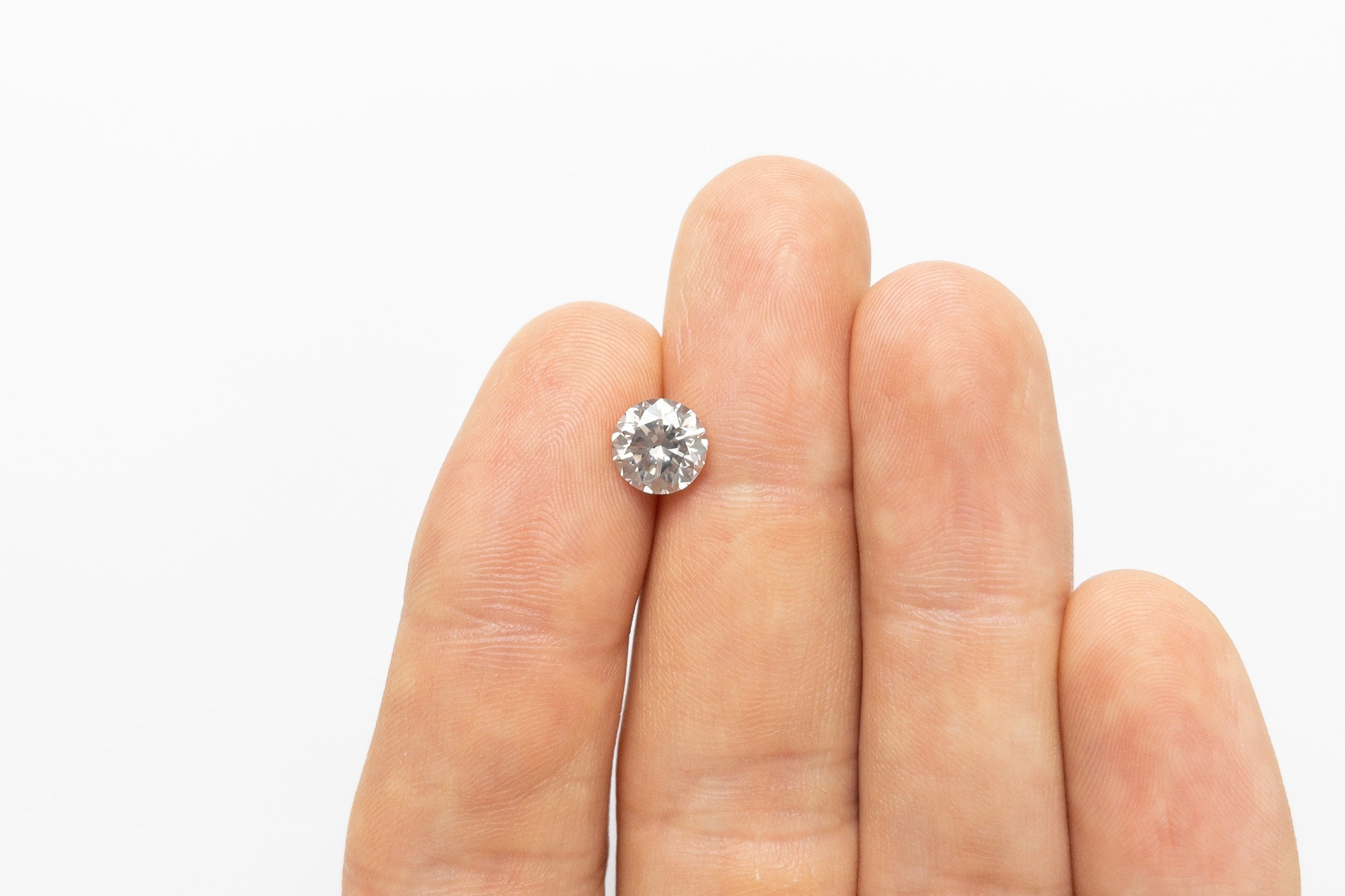 2.05ct 7.57x7.63x5.27mm GIA Fancy Light Grey Round Brilliant 18988-01 - Misfit Diamonds