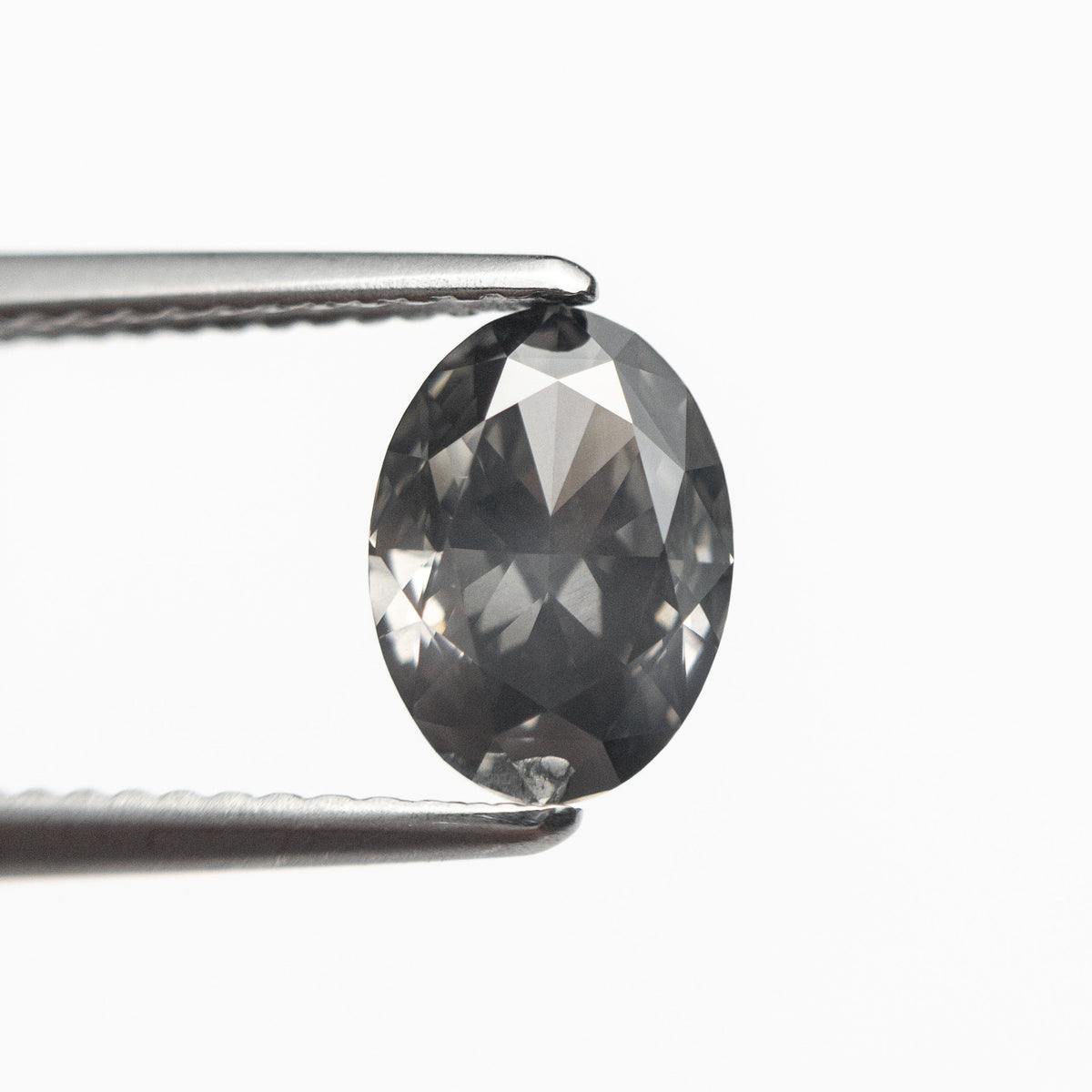 1.55ct 8.56x6.22x3.78mm GIA I1 Fancy Gray Oval Brilliant 19266-01 - Misfit Diamonds