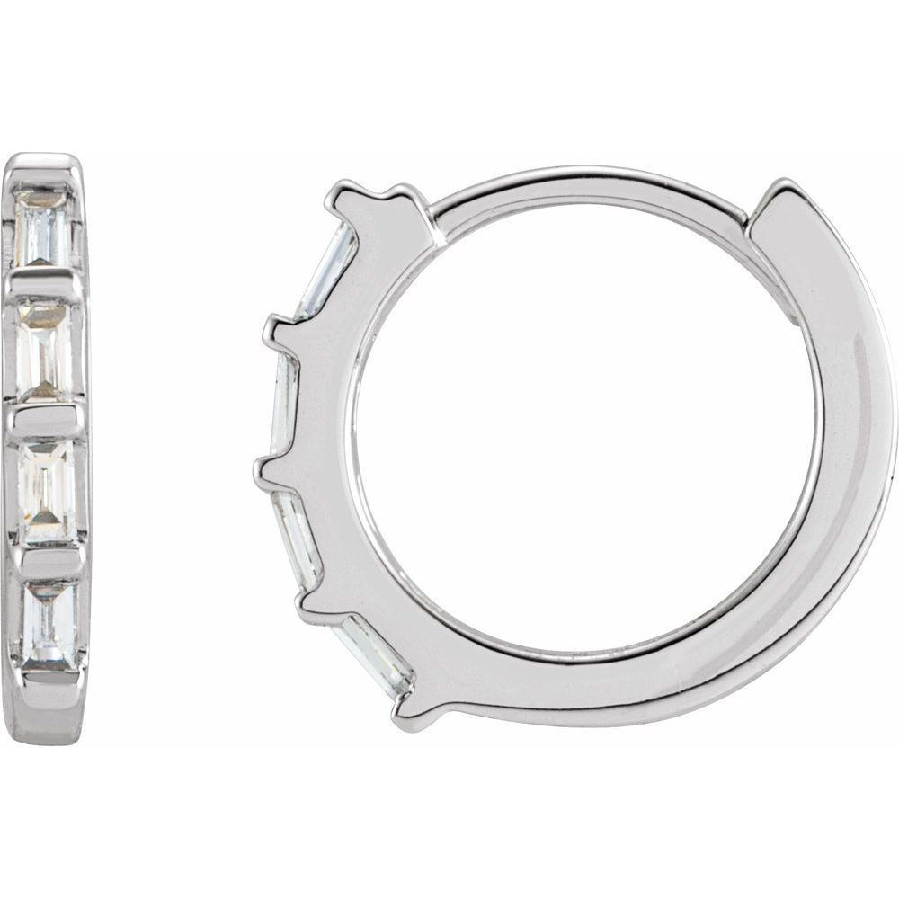 Baguette Hinge Hoop Huggies