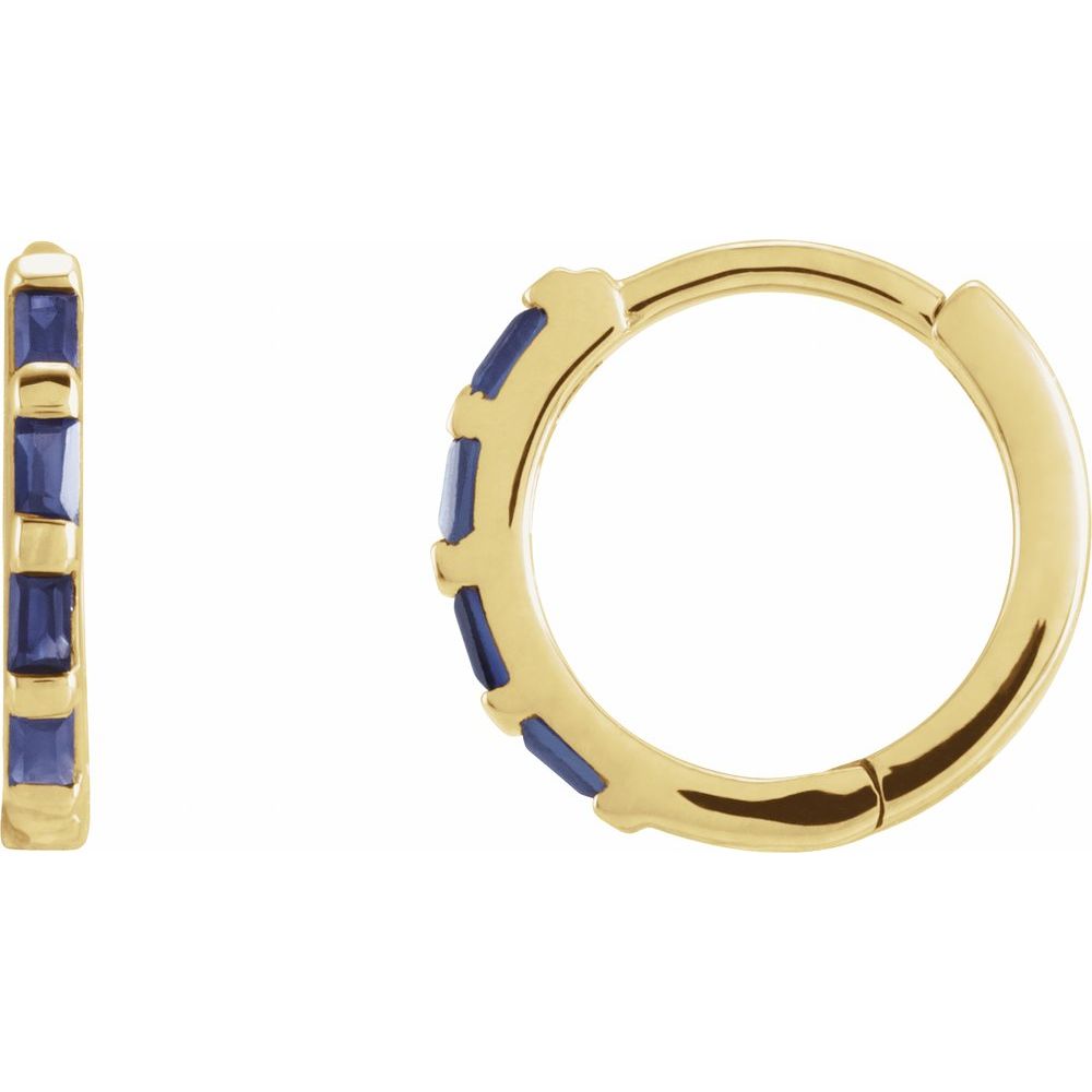 Baguette Hinge Hoop Huggies