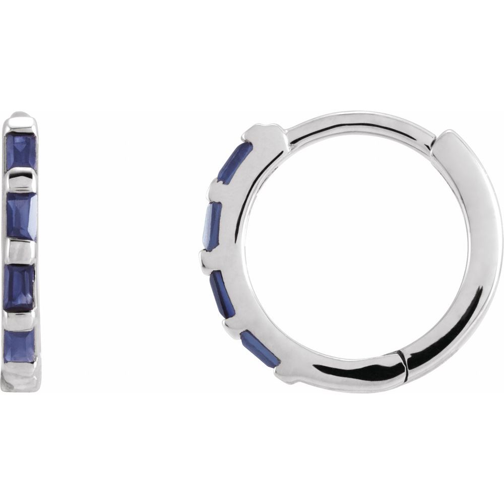 Baguette Hinge Hoop Huggies