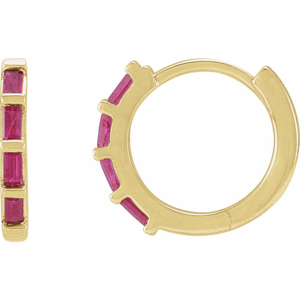 Baguette Hinge Hoop Huggies