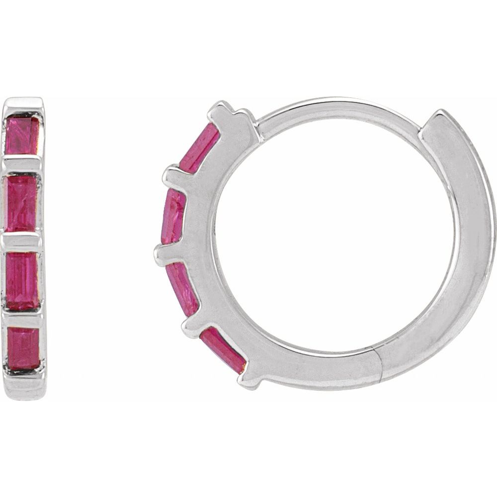 Baguette Hinge Hoop Huggies