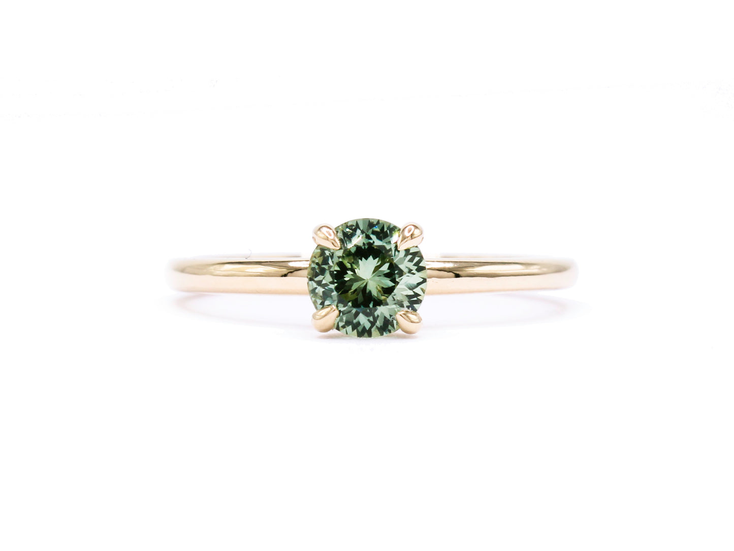 0.7ct Green Montana Sapphire Courtney Ring