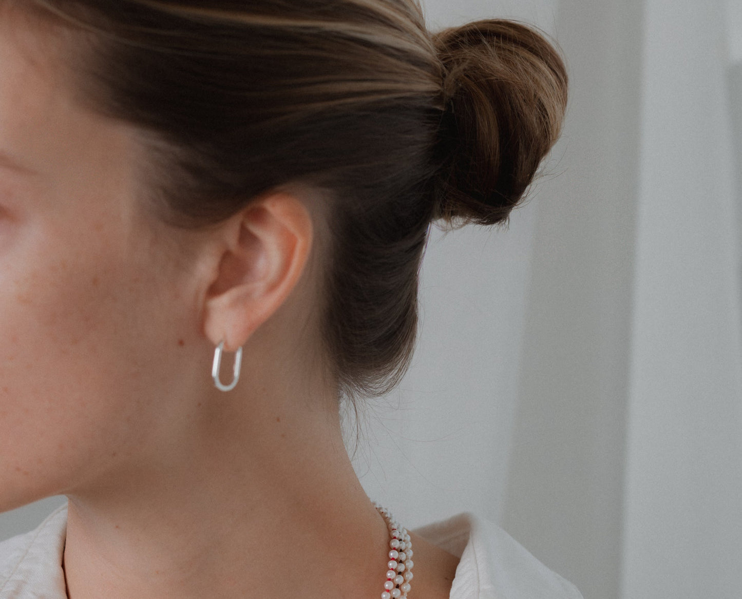 Oval Hinge Hoop Earrings