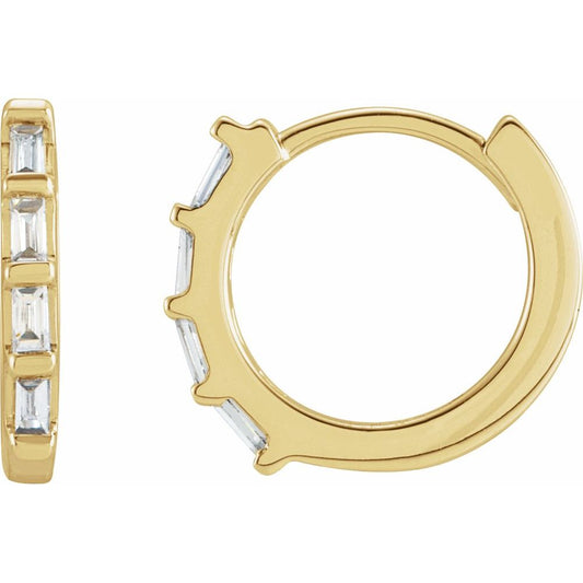 Baguette Hinge Hoop Huggies
