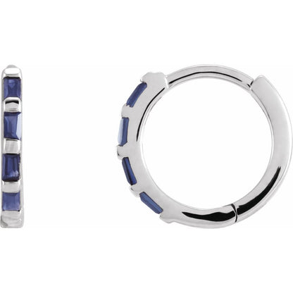 Baguette Hinge Hoop Huggies
