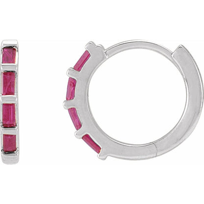 Baguette Hinge Hoop Huggies