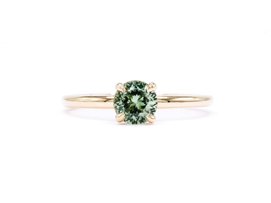 0.7ct Green Montana Sapphire Courtney Ring