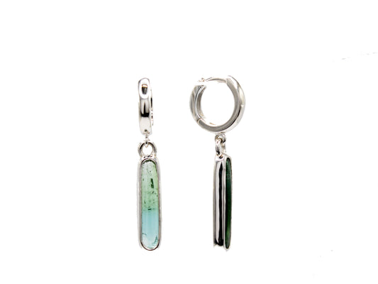 Tourmaline Hinge Hoops #001