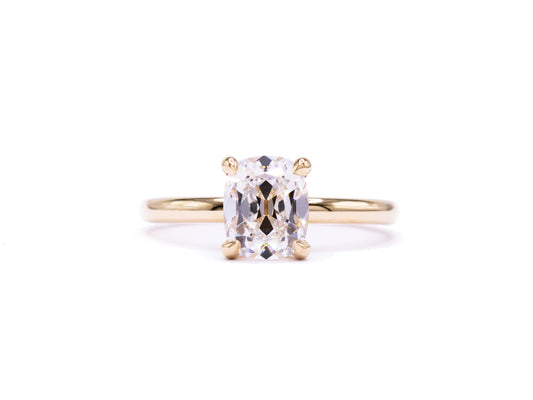 1.38ct Lab Created Old Mine Cut Diamond Courtney Ring