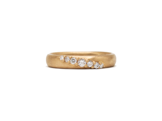 Lab Created Diamond Oblique Band
