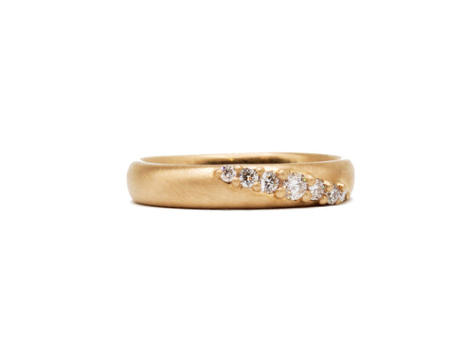 Lab Created Diamond Oblique Band