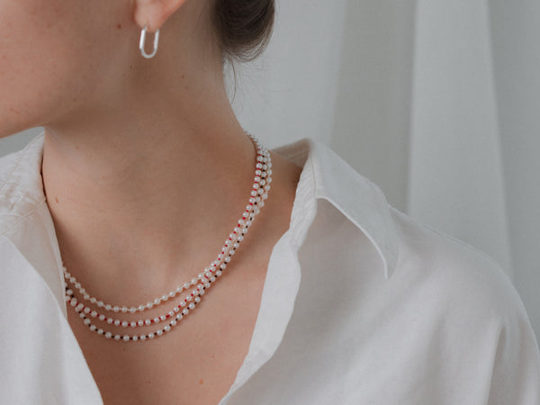 Hand Knotted Pearl Necklace – Liza Michelle Jewelry